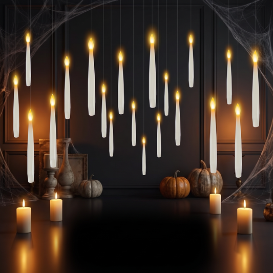 Floating LED Candles with Magic Wand - 20 Candles