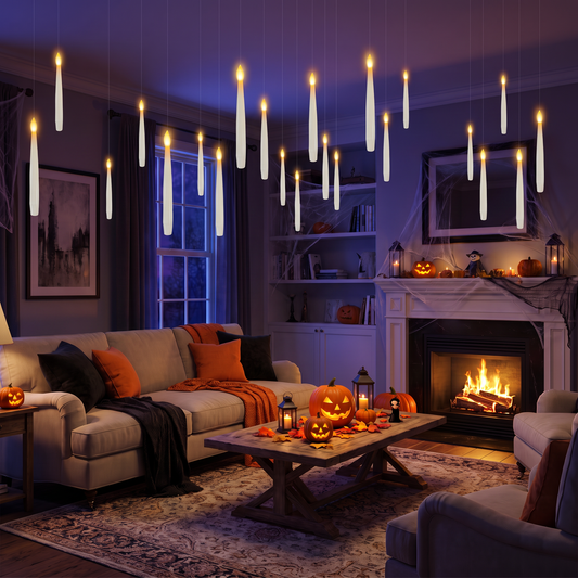 Floating LED Candles with Magic Wand - 20 Candles